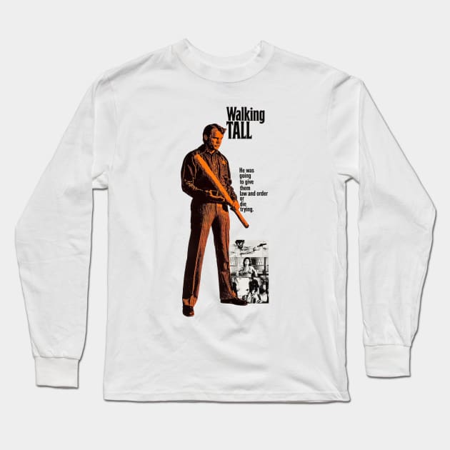 Walking Tall Movie Poster Long Sleeve T-Shirt by MovieFunTime